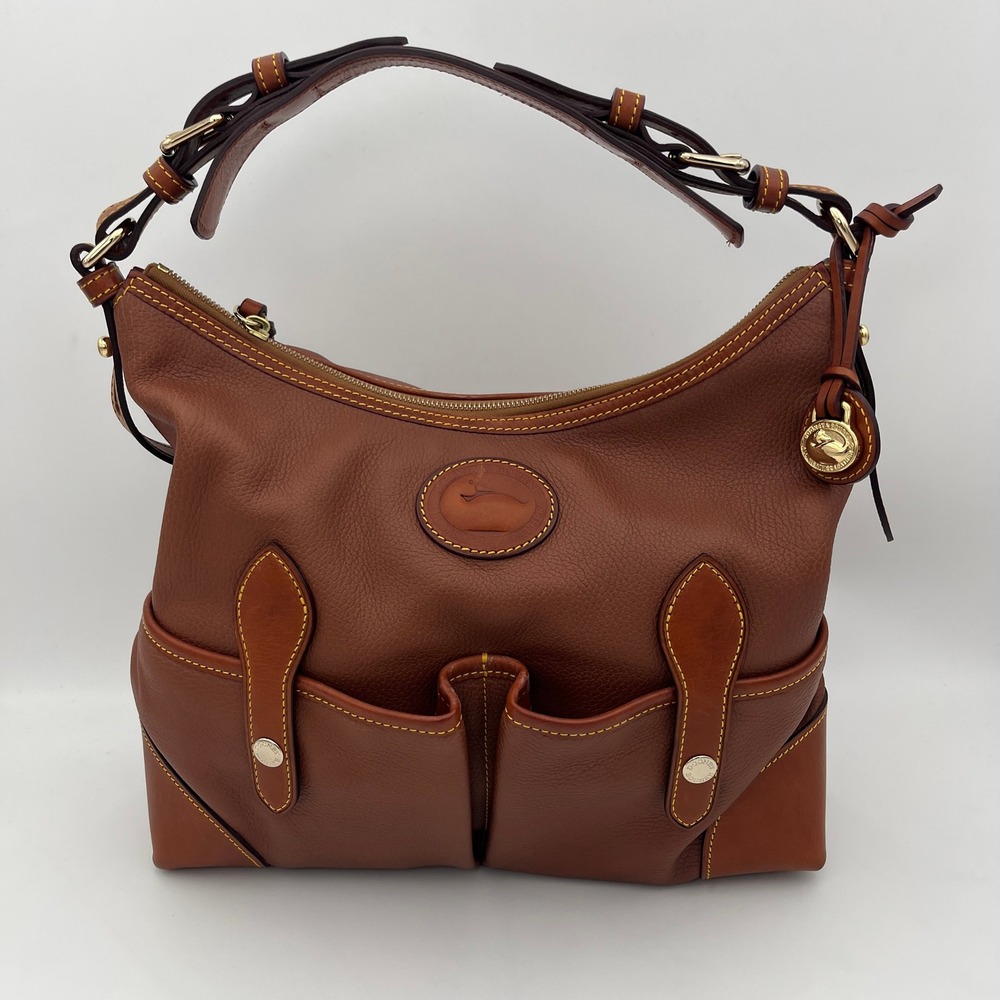 Dooney & Bourke Shoulder Bag Womens Brown Leather Florentine Satchel Hobo Luxury